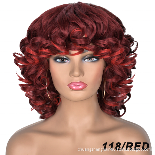 Wholesale good quality hair wig  and high fiber wigs wholesale hot selling straight multi color red black synthetic wig